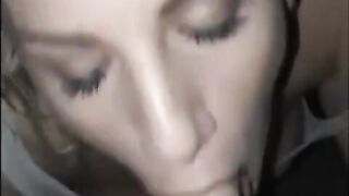 Blonde Meeting on ​ZoneFuck​ Com​ Gives Fellatio into Outside