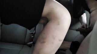 Cheating milf Plowed inside the Vehicle while her Babydads Asleep(outdoors)