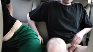 Cheating milf Plowed inside the Vehicle while her Babydads Asleep(outdoors)