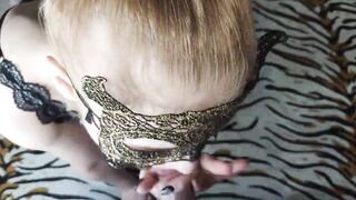 Deep soak fellatio from beauty blonde.