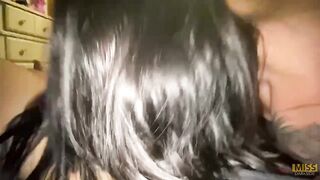 Bae Dark Hair mom Nailed like a Hoe