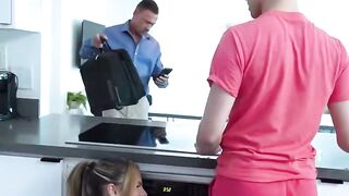 POV Step-Sibling Fantasy: Blonde Lacy Tate Creampied by Stepdad Johnny Love