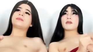 POV: Ladyboy Harmony Masturbates Live on Cam