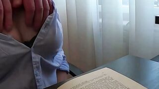 Big-Titted Professor Gets Rough Pounded By Student Before Test
