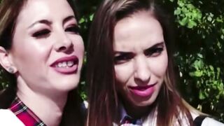 2 Naughty Girls Riding in an Uber