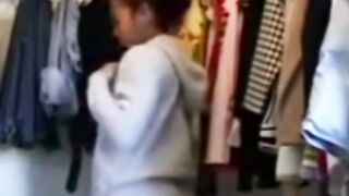 Black Stepsister Caught in Solo Voyeur Tape