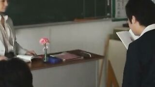 Busty Japanese MILF Teacher Gets Passionate Hardcore Sex