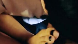 Amber Kai's First Footjob Test in POV Hardcore Action