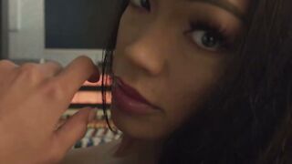 Harley Dean Strips in Music Studio