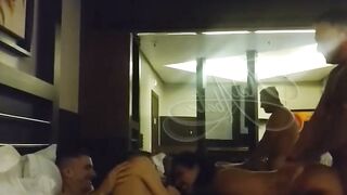 Brazilian Brunette's Insane DP Orgy With Boyfriends
