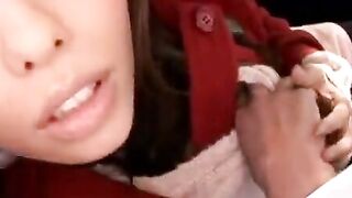 Hot Japanese Brunette GF Enjoes Outdoor Sex With Her Man