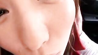Hot Japanese Brunette GF Enjoes Outdoor Sex With Her Man