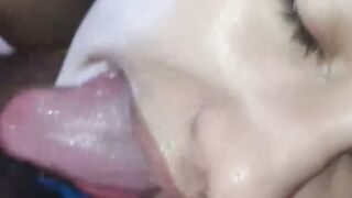 Facial handjob,easy creampie,cum facial,washed my face with sperm, enjoy