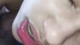 Facial handjob,easy creampie,cum facial,washed my face with sperm, enjoy
