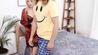 My hot stepson catfished me for nudes so I let him fuck me 2