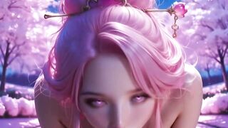 Silk-Wrapped Fantasy Beauty with Long Boobs