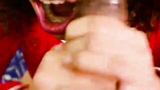 Hard anal invasion penetrate finished up with sloppy deep throat on him and face