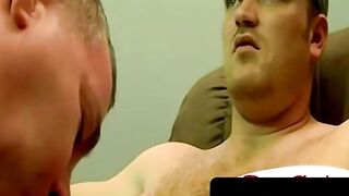 Lovely Deepthroats and Strokes Jeremy's Massive Cock