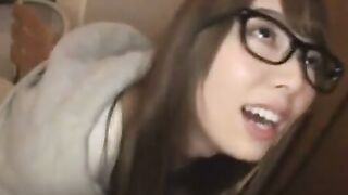 Japanese splendid brunette enjoys oral cumshot