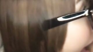 Japanese splendid brunette enjoys oral cumshot