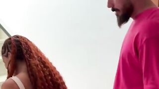 Hot Brazilian amateur couple humps for pizza delivery man - best humilation porn!