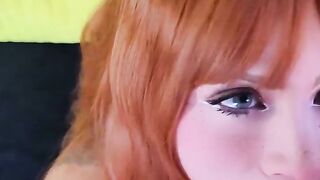 Lots of popshots - Cock-thirsty redhead takes a lot of milk from her stepbrother