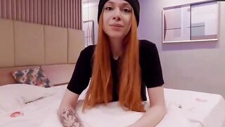 Redhead Brazilian damsel Tura's very first porn gig is incredible - XXX!