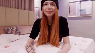 Redhead Brazilian damsel Tura's very first porn gig is incredible - XXX!