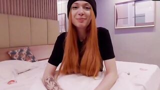 Redhead Brazilian damsel Tura's very first porn gig is incredible - XXX!