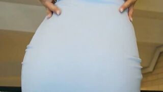 Hot Latina Babe Twerking and Dancing Naked Upskirt