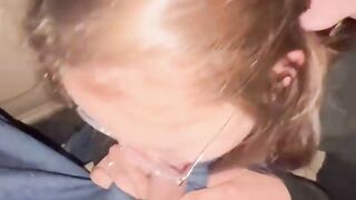 POV Russian Amateur Blowjob in Moving Car