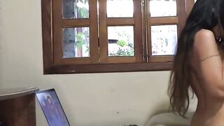 Petite Brazilian Brunette Slurps And Munches In Rough Interracial Sex