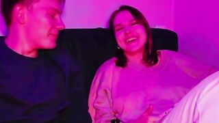 Caught At A Party: Cum On Boobs