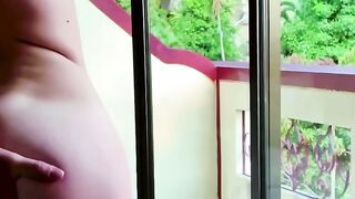Outdoors Balcony Banged! With Passers-By Watching