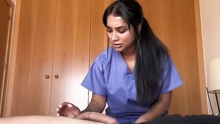 Hot nurse Yasmina Khan lets patient Brady Bud jism inwards her in hospital