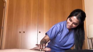 Hot nurse Yasmina Khan lets patient Brady Bud jism inwards her in hospital