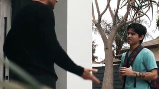 Stepson Cuckolds His Stepdad With Vulgar Slim Dark hair