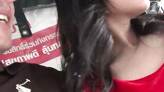 Street-Picked Thai MILF Enjoys a Ride with Pimp Blue