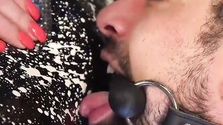 Space Mistress Bella Rossi Teases DJ in Latex