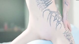 Skinny Amateur Solo Plows Pillow with Hard Orgasm