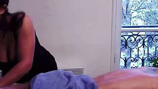 Busty French Masseuse Gives Handjob, BJ & Anal