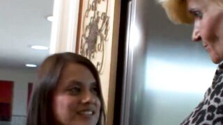 Blonde MILF Joins Two Asian Girls For Passionate Lesbian Threesome