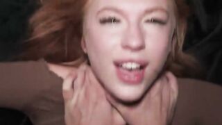 Redhead Teen Servant Screams While Eating Your Thick Cock in POV