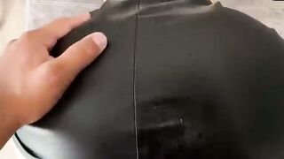 Brunette in Leather Mini Skirt POV Hardcore