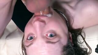 Thirsty City Slut Drinks Piss During Intense Double Penetration