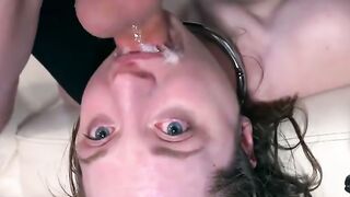 Thirsty City Slut Drinks Piss During Intense Double Penetration