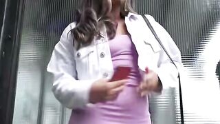 Thick Latina Takes A Big Cock Outside