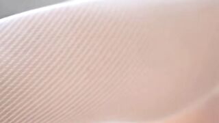 Teen in White Pantyhose Gets a Messy Facial