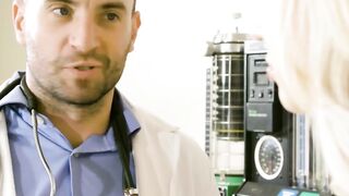 Blonde Kenzie Taylor Deepthroats Doctor's Big Cock