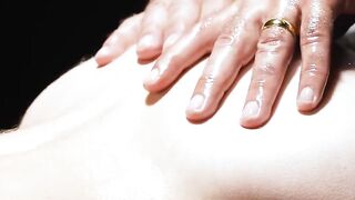 Boss Gives Submissive Boy Naked Back Massage with Tie Straps